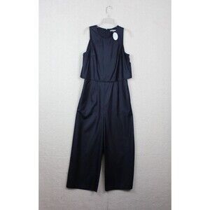 TART NEW Just The Thing- Sleeveless Navy Pinstripe Jumpsuit Size Small